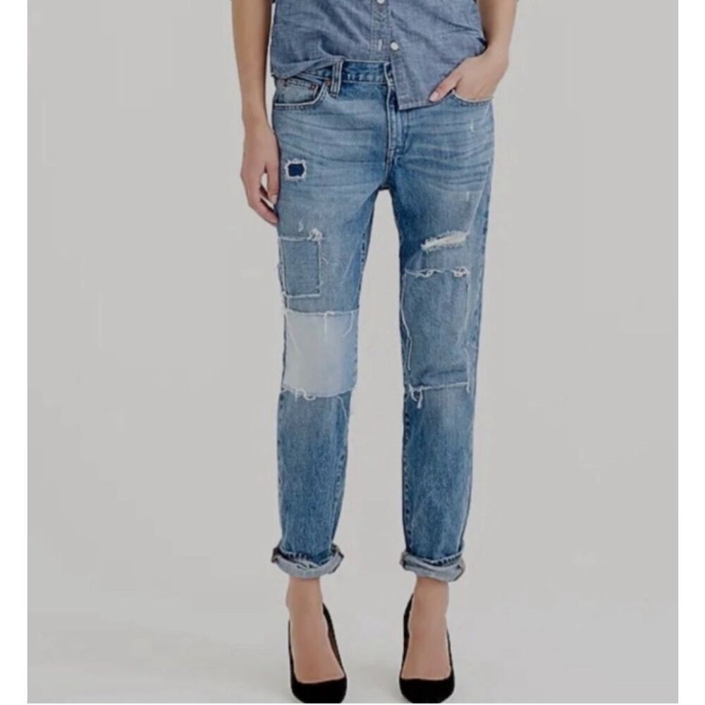 ✨J. Crew Broken In Boyfriend Patchwork Sz 30 Jeans✨
